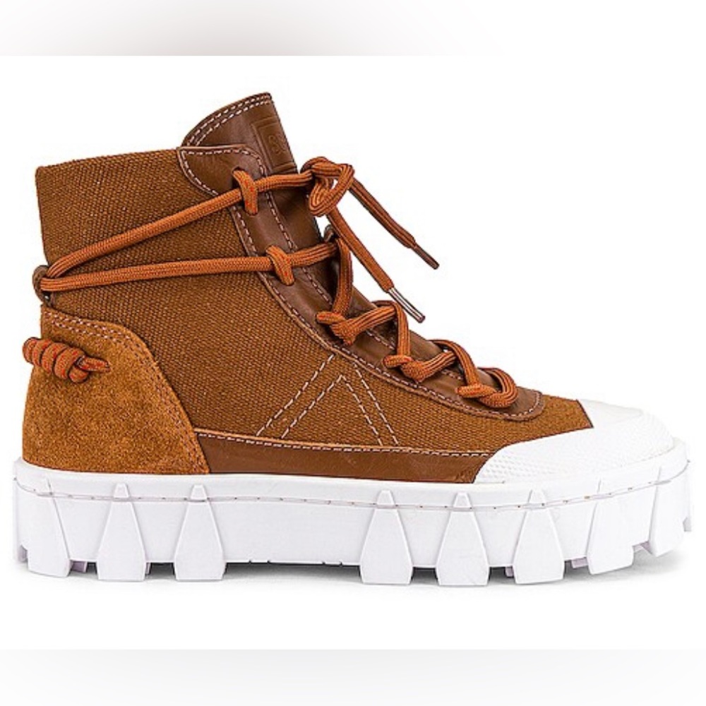 SCHUTZ Kirk Sneaker — Brown/White — Size: 8.5